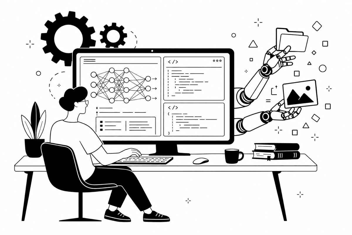 Generative AI development illustration